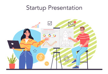 Start up running concept. New business launching. New company