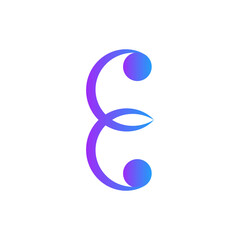 Letter E logo design template elements. vector illustration