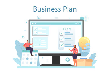Innovation online service or platform. Idea of creative business solution