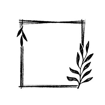 Hand drawn vector frame. doodle black and white hand drawn sketch Speach bubbles for wedding and holiday. Decorative elements for design. Isolated