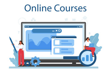 Process optimization online service or platform. Idea of business