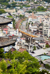 Fototapeta premium 尾道 高台から見下ろす尾道の町並み