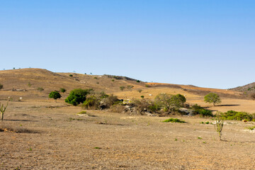 Fototapeta na wymiar Vista de paisagem deserta