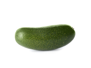 Fresh whole seedless avocado isolated on white