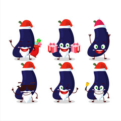 Santa Claus emoticons with new eggplant cartoon character