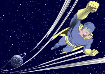 超人の宇宙飛行 © グレイ・エイリアン