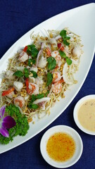 Vietnamese traditional dishes in a restaurant.