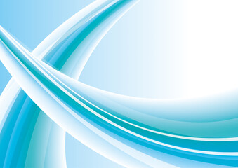 曲線が交差する抽象的なイラスト　青