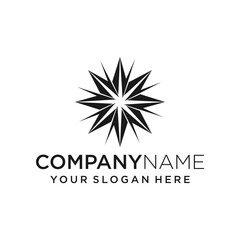Sun Star abstract luxury logo design vector