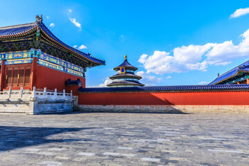 Temple of Heaven Red Wall,Beijing,China.