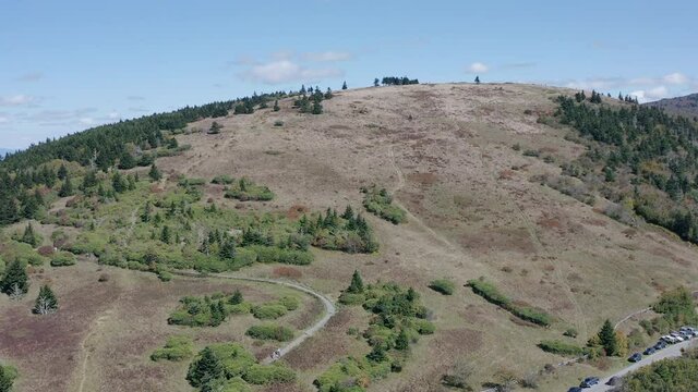 View of the mountain ridge drone footage 4K