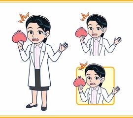 白衣を着た女性の先生