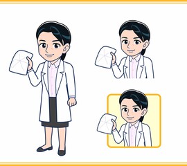 白衣を着た女性の先生