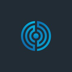 Technology letter CC logo vector, monogram logo