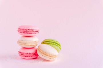 マカロンのピンク背景