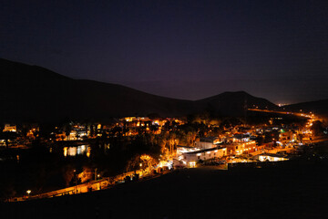 night view of the city of kotor