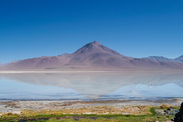 White lake in Bolivia