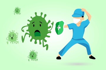 Corona virus Lock down symbol. Corona virus pandemic puts countries on lock down. Lockdown concept for virus outbreak Coronavirus sign Bacteria Scheme Vector Icon. Wuhan China Pneumonia design lock.