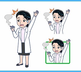 白衣を着た女性の先生