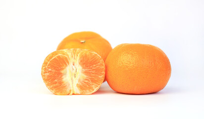 Orange fruit isolated on white background