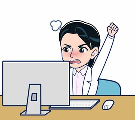 白衣を着た女性の研究員