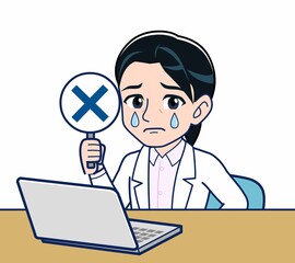 白衣を着た女性の研究員