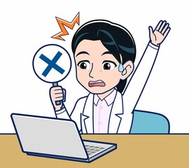 白衣を着た女性の研究員