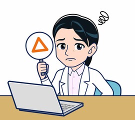 白衣を着た女性の研究員