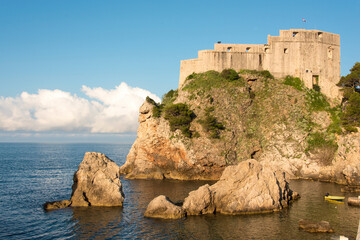 Fototapeta premium Croatia, Dubrovnik. St. Lawrence Fortress (Lovrijenac). Outside city walls. Called Dubrovnik Gibraltar.