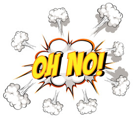 Comic speech bubble with oh no text
