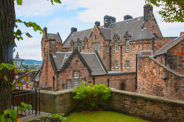 Naklejka premium One of the many brick and stone structures still in use at the Edinburgh Castle site.