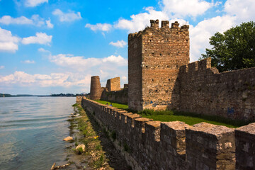 Fototapeta na wymiar Smederevo Fortress by the Danube River, Serbia