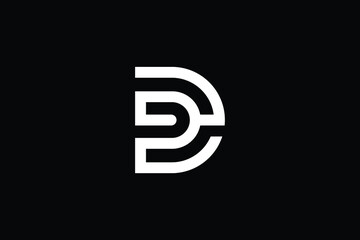 DP logo letter design on luxury background. PD logo monogram initials letter concept. DP icon logo design. PD elegant and Professional letter icon design on black background. D P PD DP