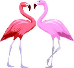 Naklejka premium animal, apparel, art, background, beach, beautiful, bird, card, cartoon, chic girl, chic girl print, cute, cute flamingo, decoration, design, element, exotic, fashion, flamingo, girl, girls, girls pri