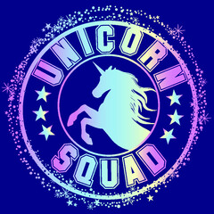 cute unicorn print. t shirt design with original  holographic calligraphic text .Kids magic slogan, for clothes, banner, girls, women, child. hand written text Make your own magic