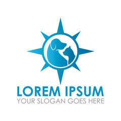 pet map vector , pet care logo
