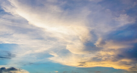 Dramatic sky at evening time