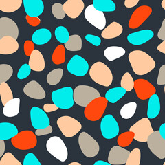 Seamless pattern with color shapes. Abstract vector