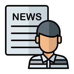 Criminal in Newspaper Concept, Most Wanted Poster Vector Color Icon Design, Law Firm and Legal institutions Stock illustration © shmai