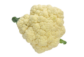 Fresh cauliflower isolated on white background with clipping path