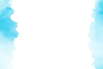 爽やかな青色の水彩フレーム