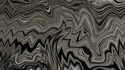 Black and white painted agate with gold veins