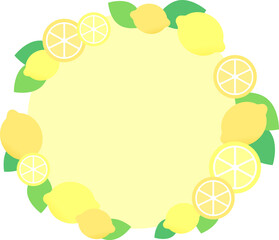 枠　レモン　黄色