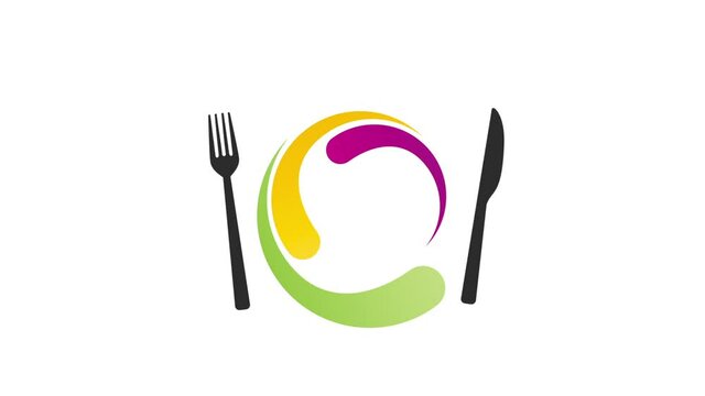 plate, fork and knife isolated, cutlery, menu, recip,f ood symbol