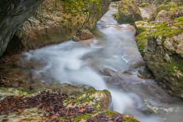Naklejka na ściany i meble Rinnerberger Wasserfall und Klamm im Nationalpark Kalkalpen - Oberösterreich
