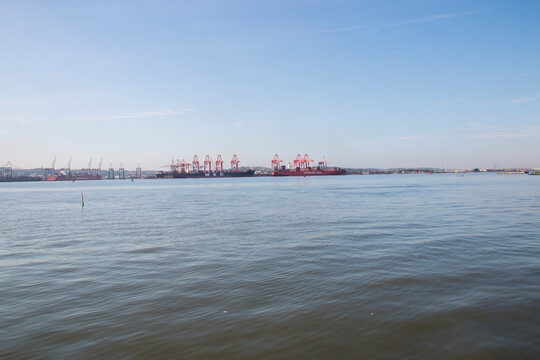 Ships Moored at the Wharf in Durban Harbour, South Africa