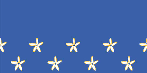 flower petal Frame Border seamless repeat pattern design