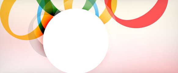 Ring geometric shapes, o letter repetition wallpaper. Abstract background for business or technology presentations, internet posters or web brochure covers