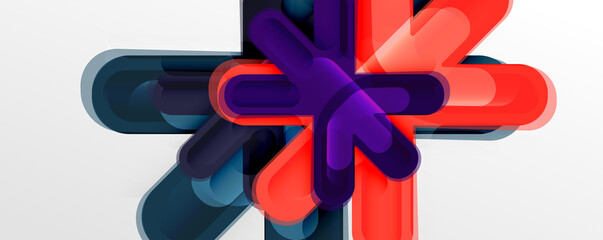 Abstract glossy crosses background for business or technology presentations, internet posters or web brochure covers