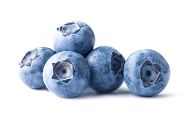 blueberries isolated on white background